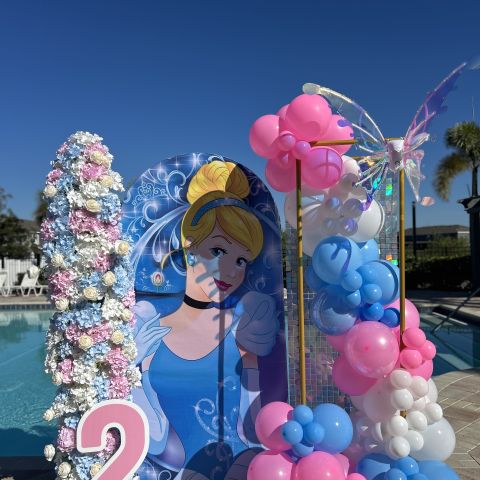 Cinderella Birthday Backdrop 2
