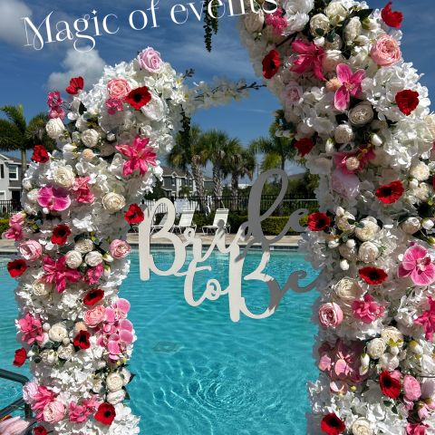 Flowers Arch Bride to Bee