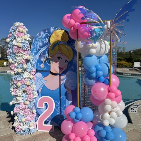 Cinderella Birthday Backdrop 2