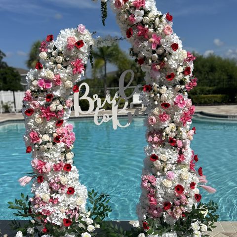 Flowers Arch Bride to Bee
