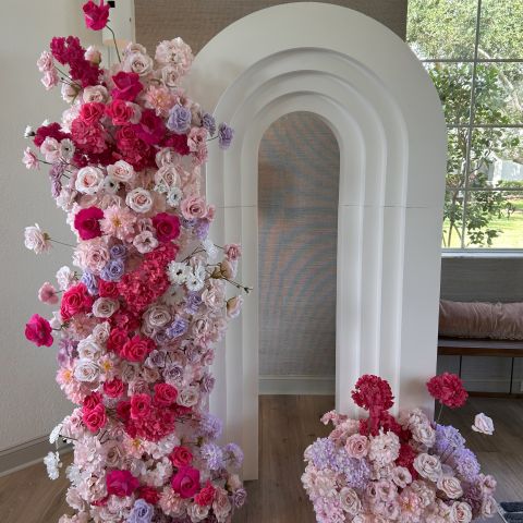3D Rainbow Arch with Flowers